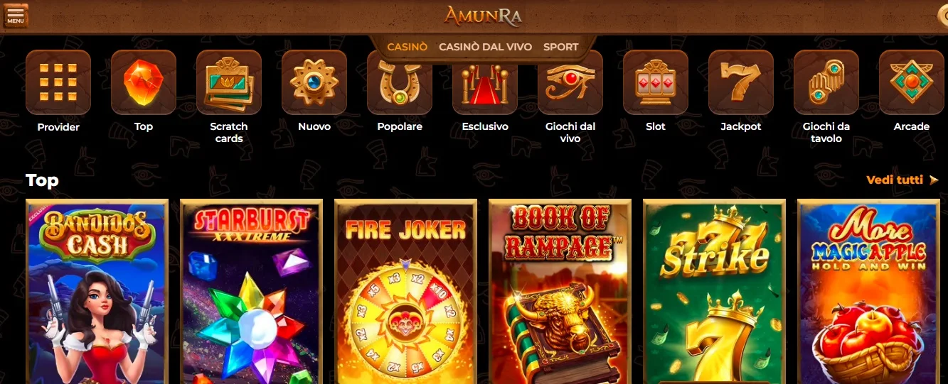 AmunRa casino slots