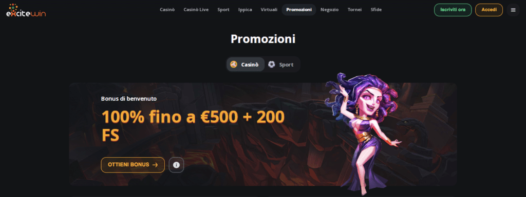 Excitewin casinos in Italy
